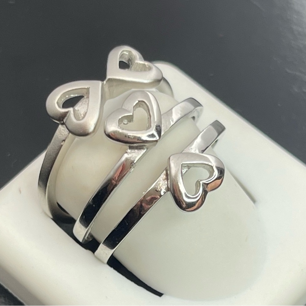 Solid 925 Silver Puzzle Lucky Clover Ring Size 9 - image 3